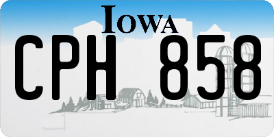 IA license plate CPH858