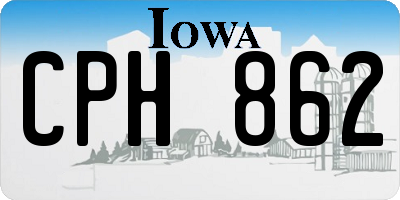 IA license plate CPH862