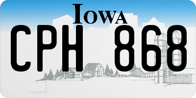 IA license plate CPH868