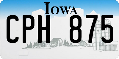 IA license plate CPH875