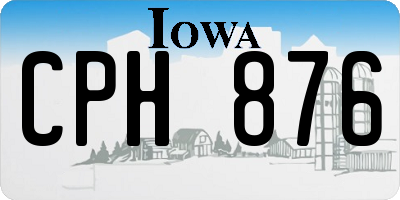 IA license plate CPH876