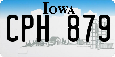 IA license plate CPH879