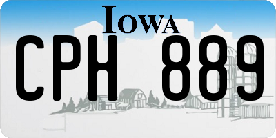 IA license plate CPH889