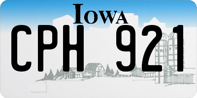 IA license plate CPH921