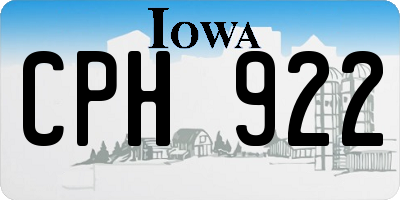 IA license plate CPH922