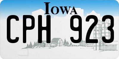 IA license plate CPH923