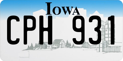 IA license plate CPH931