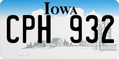 IA license plate CPH932