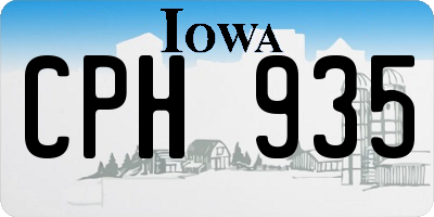 IA license plate CPH935