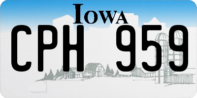 IA license plate CPH959