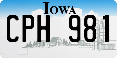 IA license plate CPH981