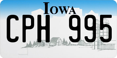 IA license plate CPH995