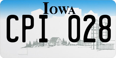IA license plate CPI028