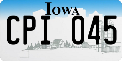 IA license plate CPI045