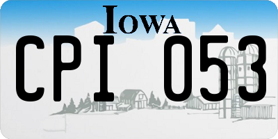 IA license plate CPI053