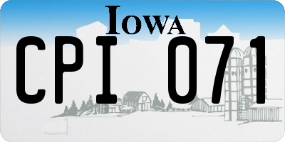 IA license plate CPI071