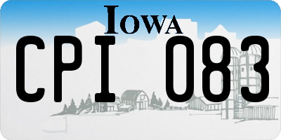 IA license plate CPI083