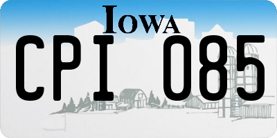 IA license plate CPI085