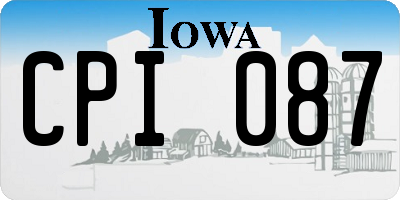 IA license plate CPI087