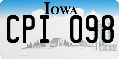 IA license plate CPI098