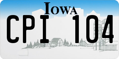 IA license plate CPI104
