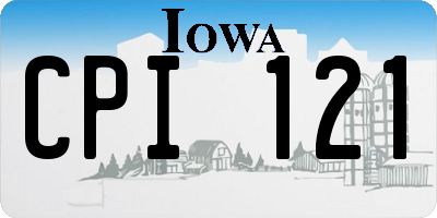 IA license plate CPI121