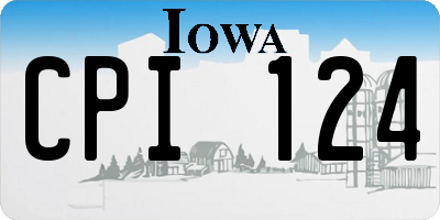 IA license plate CPI124