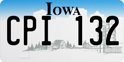 IA license plate CPI132