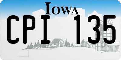IA license plate CPI135