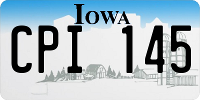 IA license plate CPI145