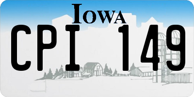 IA license plate CPI149