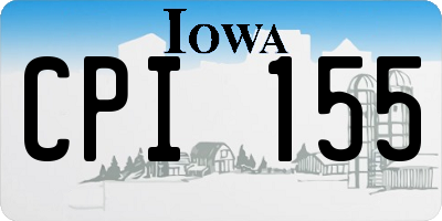 IA license plate CPI155