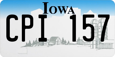 IA license plate CPI157