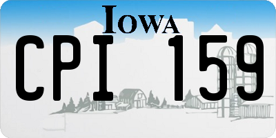 IA license plate CPI159