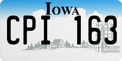IA license plate CPI163