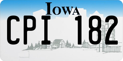 IA license plate CPI182