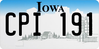 IA license plate CPI191