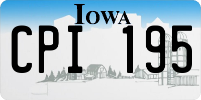 IA license plate CPI195