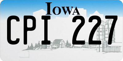 IA license plate CPI227