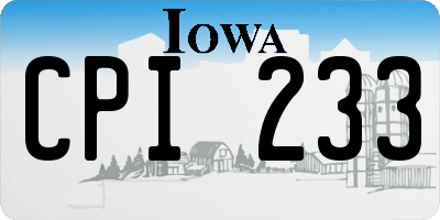 IA license plate CPI233
