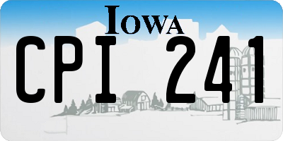 IA license plate CPI241