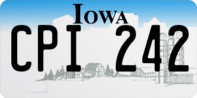 IA license plate CPI242