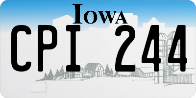 IA license plate CPI244