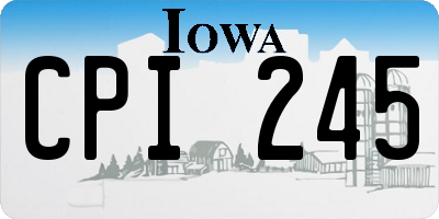 IA license plate CPI245