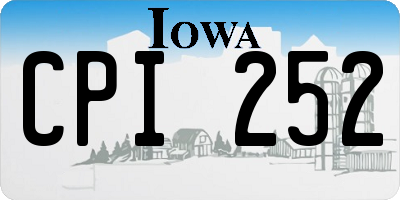 IA license plate CPI252