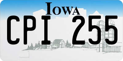 IA license plate CPI255
