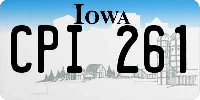 IA license plate CPI261