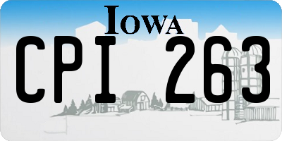 IA license plate CPI263