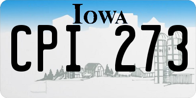 IA license plate CPI273