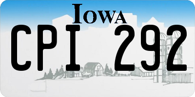 IA license plate CPI292